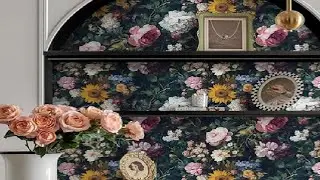 Froluya Vintage Floral Peel and Stick Wallpaper Dark Green Floral Contact Paper Review