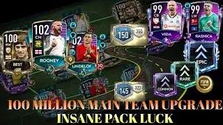 F2P 100 million Huge Team Upgrade | Insane pack luck | FIFA Mobile 20