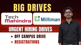 Tech Mahindra Urgent Hiring Drive | Travclan , Milliman, Hexa | Off Campus Drives | Mufid Academy
