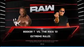 Booker T VS The Rock WWE #wwe2k25 #wwe2k25universe #wweraw #therock #bookert 