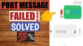 PORT Message sending failed!! 100% Solved problem #aman