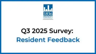 Quick Look: Q3 2025 Survey Resident Feedback | 1836 Property Management