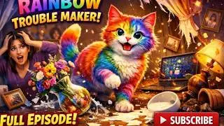 🌈🐱 &ldquo;Rainbow Trouble Maker: One Cat, Endless Chaos!&rdquo; 😹🔥