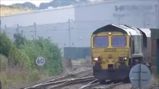 Freight trains at Keynsham .  Bristol & near Frome. 10/8/2016