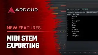 Ardour 7 : MIDI Stem Exporting