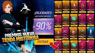 SALIO! TIENDA MISTERIOSA NOBARA PREMIOS en FREE FIRE como SACAR 90% DE DESCUENTO JUJUTSU KAISEN