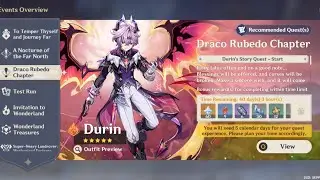 Draco Rubedo Chapter Completed, Durin story Quest In Genshin impact #genshinimpact #durin #dracula 