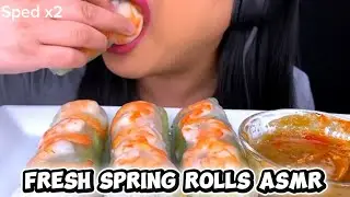 WOWWW EAT EAT |FRESH SPRING ROLLS ASMR🫨🫨🫨!!!!
