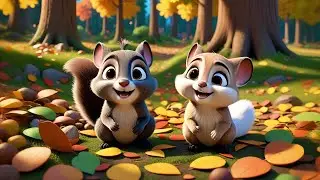 Five Flying Squirrels Glide and Giggle | Squirrel Song for Kids | Fun Animal Rhyme and Baby Songs