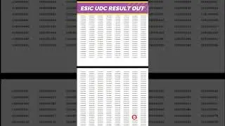ESIC UDC Result out | esic udc prelims result | esic udc cutoff | esic udc mains exam date | #shorts