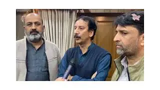 Shouqat Nawaz Mir, Member J&K Awami Action Committee briefing media about Long March in Muzaffarabad