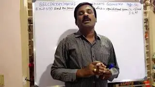 SSLC MATHS COORDINATE GEOMETRY Ex no 7.1(7)Find the point... Page-134.Solution..Exam point of view