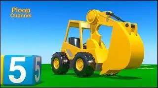 STICKY CEMENT TRUCK! Construction Cartoons for kids. Tractors + Trucks 3d Animation Videos for kids!