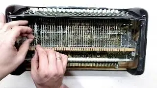 Montaż mechaniki basowej akordeonu z konwerterem
