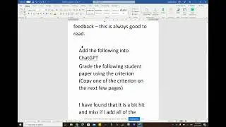 Grading a paper using ChatGPT