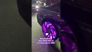 Hemi Chrysler 300c SRT8 with Bling n Bedazzled on Crenshaw Blvd New Year Day. Needs a hellcat motor