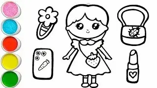 Girl Drawing, Painting and Coloring For Kids and Toddlers_ How to Draw a Girl👰👰