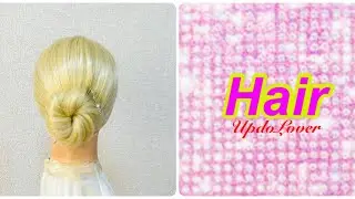お団子シニヨンをヘアピン飾りでしっかり止めるやり方✨ chignon updo hairpin tutorial【Updo Lover】