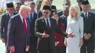 President Trump Arrives At First Stop in Asia Tour, in Malaysia