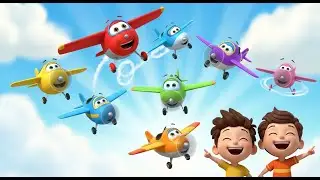 Seven Little Planes Zoom Zoom Zoom | Funny and Fun Kids Nursery Rhyme Animation