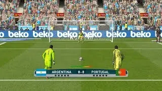 ARGENTINA vs PORTUGAL- Penalty Shootout - PES 2017 Gameplay