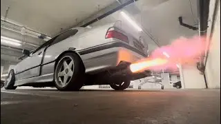 E36 exhaust flames, pops and bangs, backfire