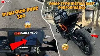 Rush Ride Duke 390 / Riese Tyre Install Best Performance ❤️Dabla Motovlog🔥