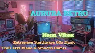 Retrowave Synthwave 80s Music | Chill Jazz Piano & Smooth Guitar