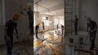 Abandoned Villa Living Room Transformation 🏚🛠 #flooring #renovation #timelapse #homedesign