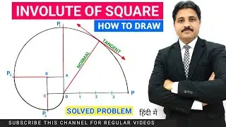 HOW TO DRAW INVOLUTE OF SQUARE | ENGINEERING GRAPHICS AND DRAWING @TIKLE'S ACADEMY OF MATHS