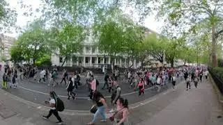 anti lockdown street march 360 video.  UK  London protest #1millionmarch #lockdown