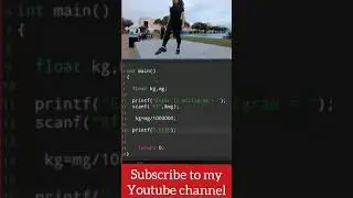 write a c program to convert mili gram into kilo gram || C language programming || #shorts#harrybhai