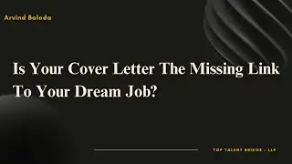 Cover Letter - Missing Link To Your Job | Profile Optimization Guide