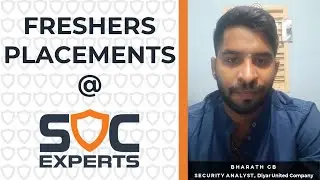 Magic Happened at SOC Experts - Bharath GB  | Diyar United Company | Cybersecurity Jobs for Freshers