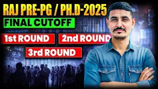 Rajsthan Pre Pg 2025 First Round Final Cut Off || Pre Pg 2025 Counselling #prepg2025