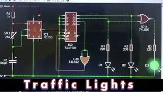 Traffic  Lights  | Circuit Simulation | Hobby Electronics | Engineering | Diy Projects