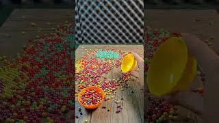 aRainbow Beads ASMR ◀️ Reverse Flow ⚫ Soft Taps & Magical SoundsShorts dfsffef