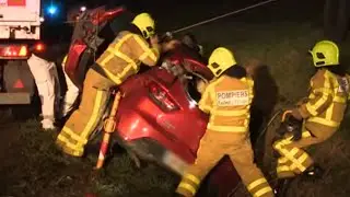 Choc frontal entre un camion et une voiture… Les pompiers interviennent