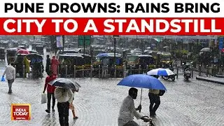 Heavy Rains Lash Parts Of Pune, Traffic Comes To A Standstill After Heavy Rains | India Today