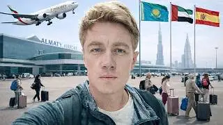 КАЗАХСТАН 😢 ПРОЩАЙ! УЛЕТАЮ... Алматы - Дубай - Барселона.