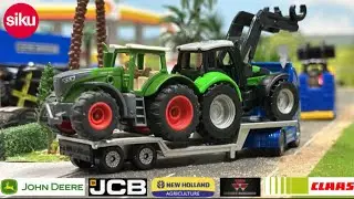 Transporting Tractors | Farming | Diecast Automobile Stop Motion | SIKU Hot Wheels | John Deere