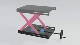Screw Scissor lift mechanism In Blender