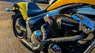 Honda fury STG Barbarian exhaust shift through