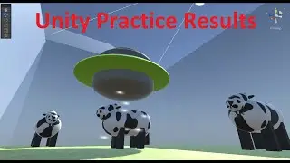 Unity3D Tutorial Practice - Obstacle Course (Aliens and Cows!)