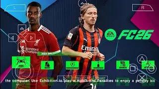 FIFA 2026 PPSSPP ORIGINAL Android Offline 4K Camera | EA FC 26 PPSSPP HD Graphic New Kits & Transfer