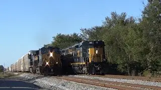 CSX ET44AH 3274 Leads Q583-17 as CSX SD40-3 4323 Shoves M771-17 on 10/17/21
