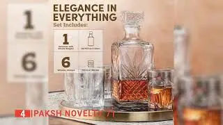 Paksh Novelty 7‑Piece Whiskey Decanter Set Review &ndash; Elegant Italian Glass Barware!