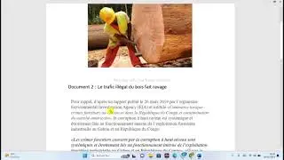 Sujet de type 2 en histoire géographie - LE SECTEUR FORESTIER GABONAIS