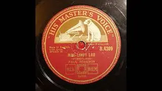 HMV B 4309 Paul Robeson   Mah Lindy Lou 1932