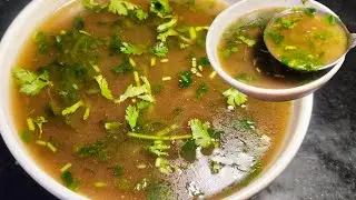 Immunity booster Garlic Coriander soup 😋 Healthy soup recipes in telugu #souprecipes